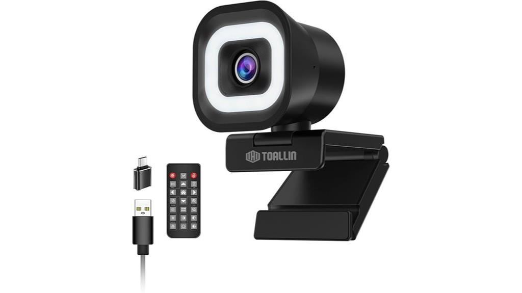 4k webcam with lights