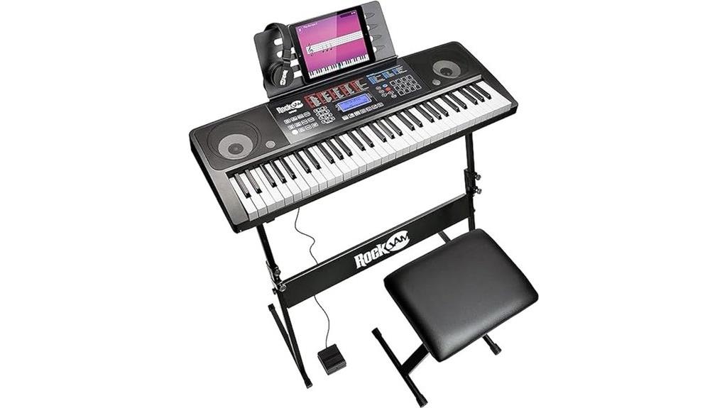 61 key digital piano set