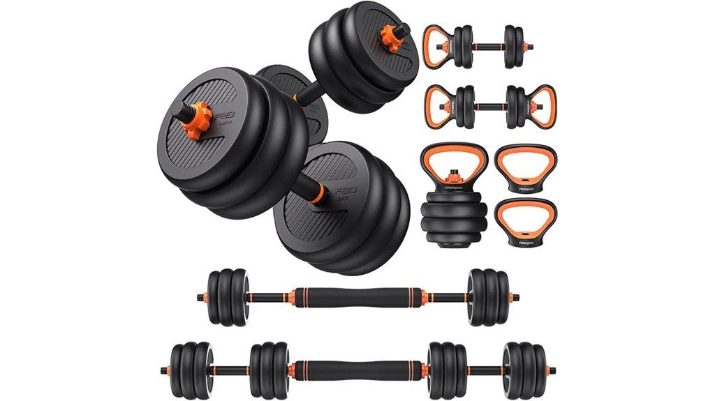 adjustable 5 in 1 dumbbells