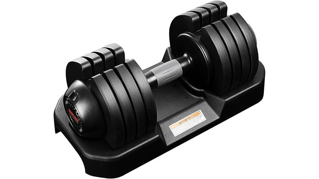 adjustable rubber coated dumbbells