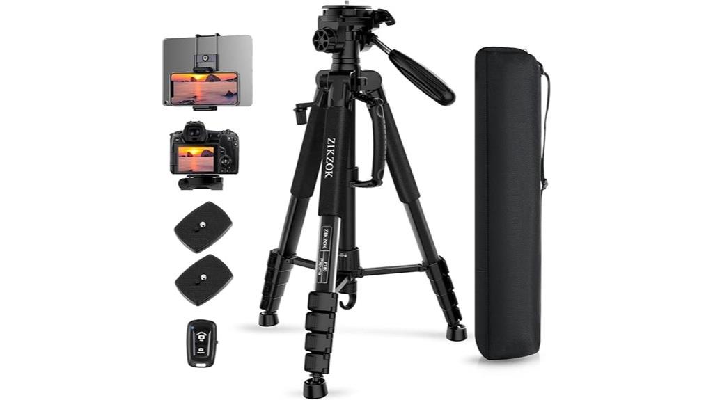 aluminum tripod with accessories