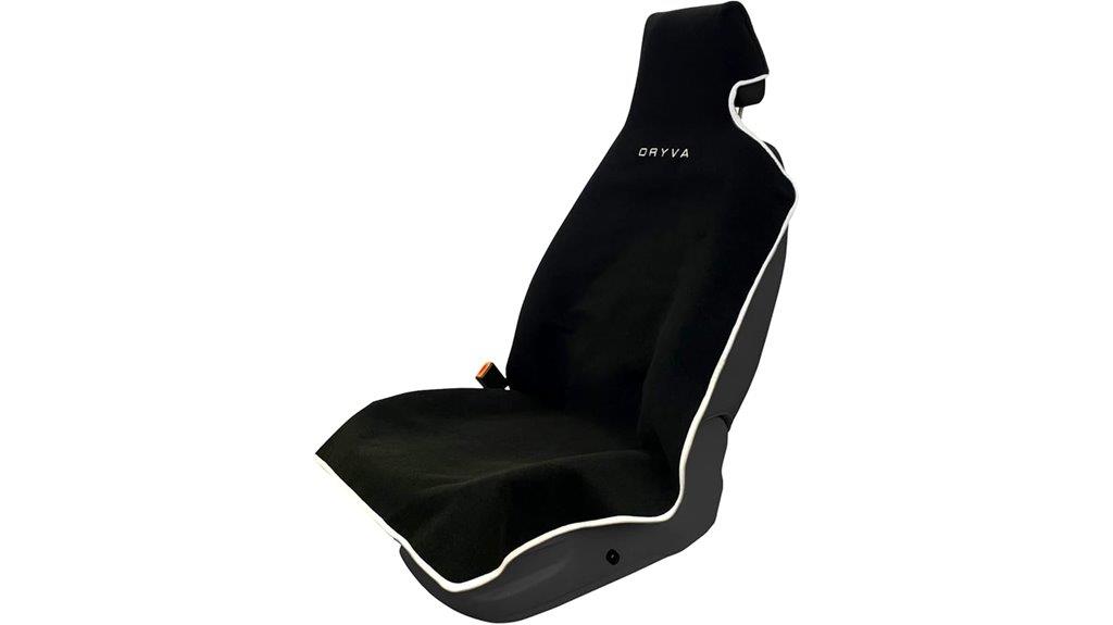 black microfiber car seat cover