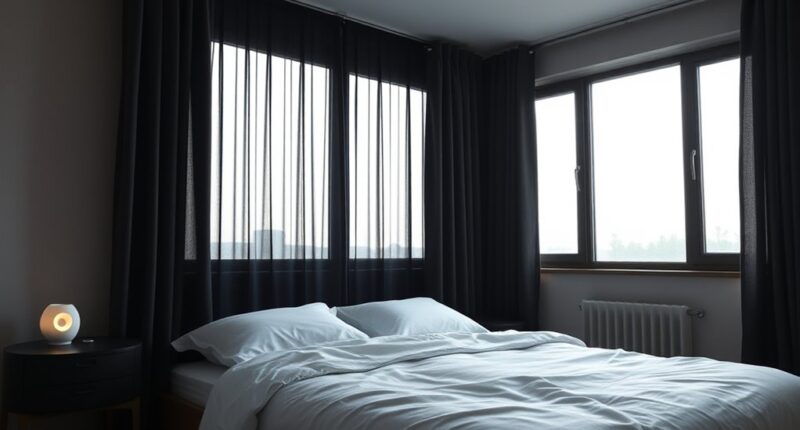 blackout curtains white noise