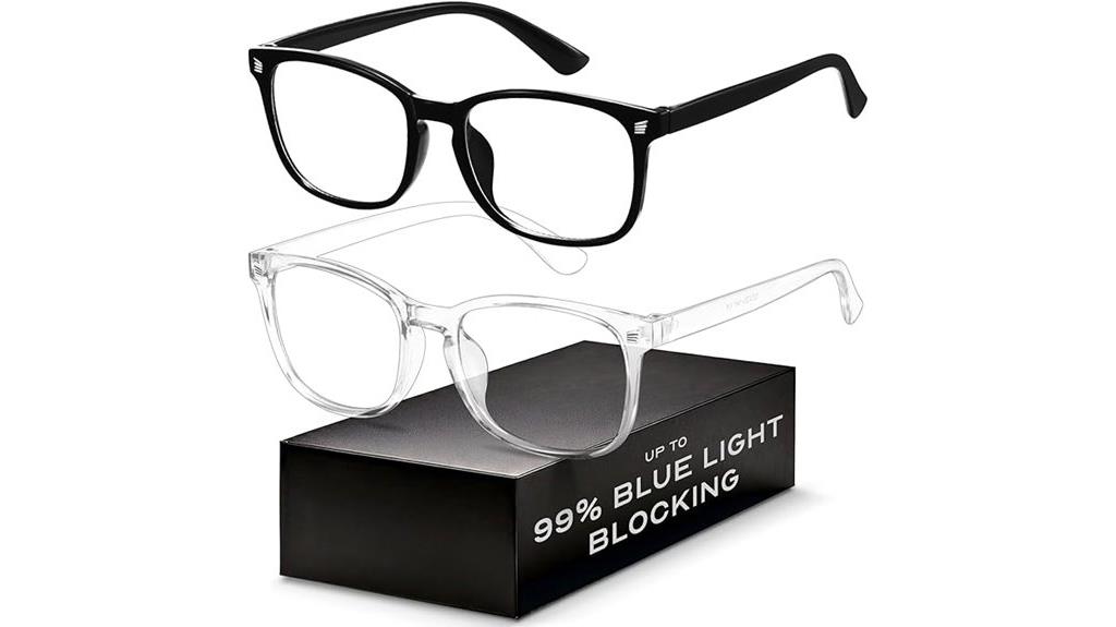 blue light glasses square style