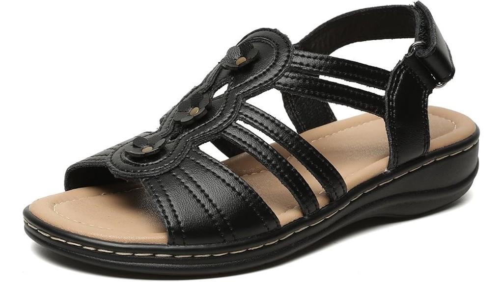 casual leather sandals