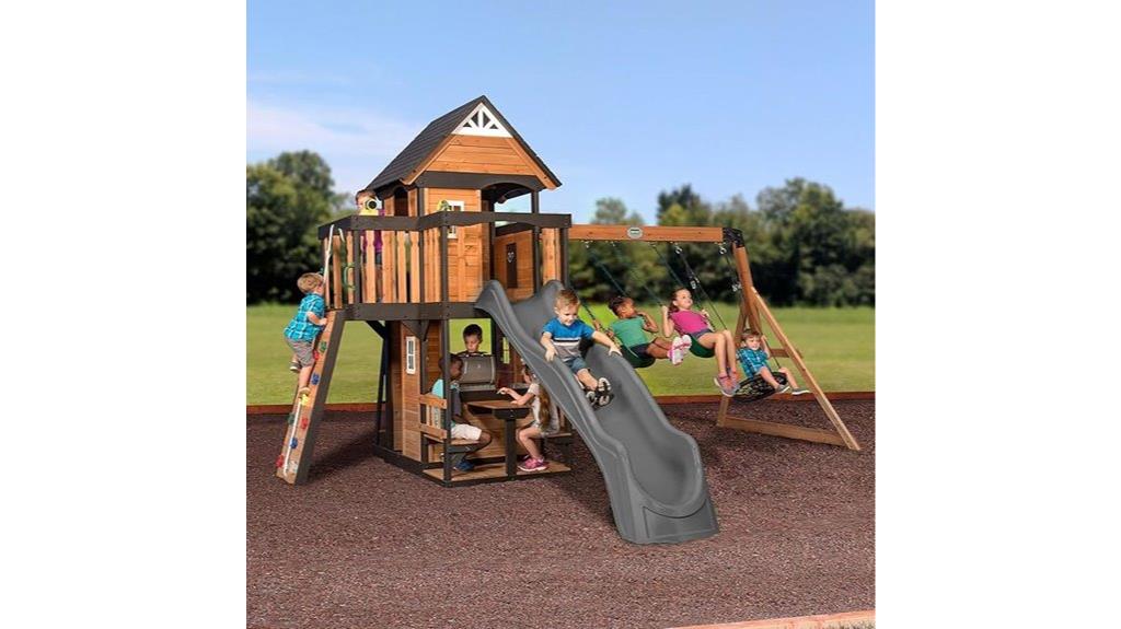 cedar playset with canyon creek