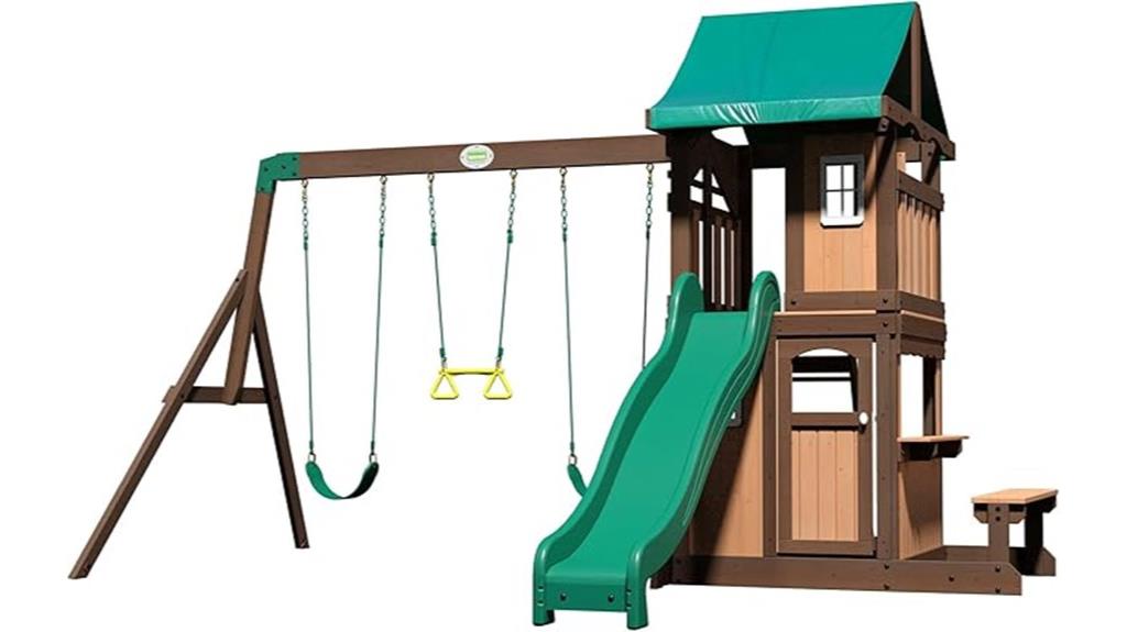 cedar wood swing set