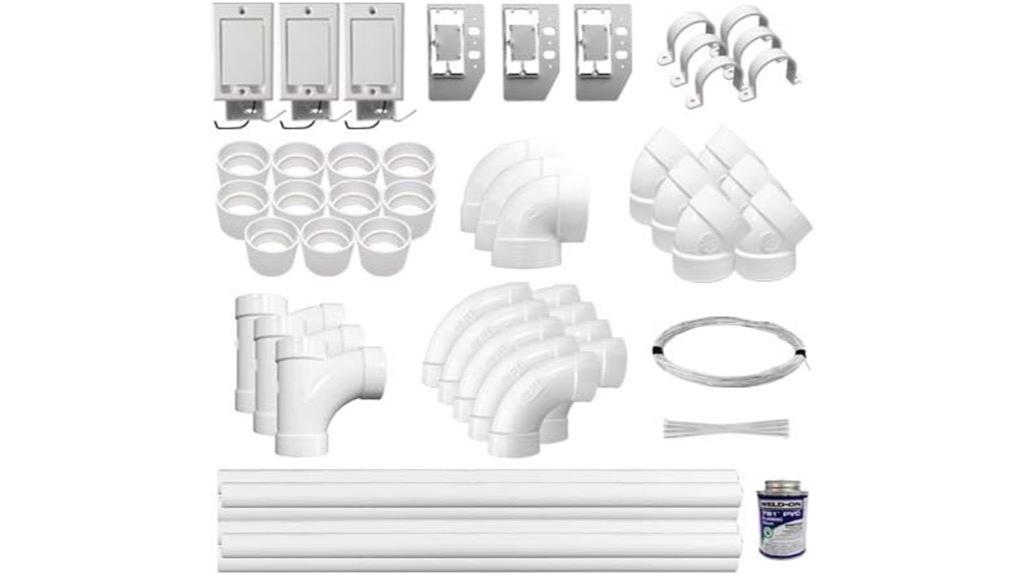 central vacuum pipe kit