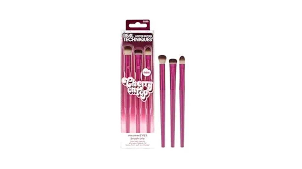 cherry themed eyeshadow brushes