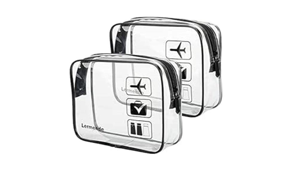 clear travel toiletry bags
