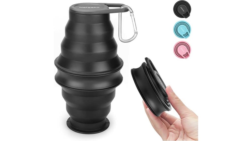 collapsible silicone water bottle