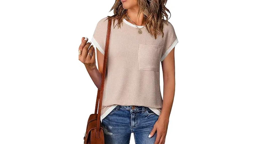 color block ribbed top