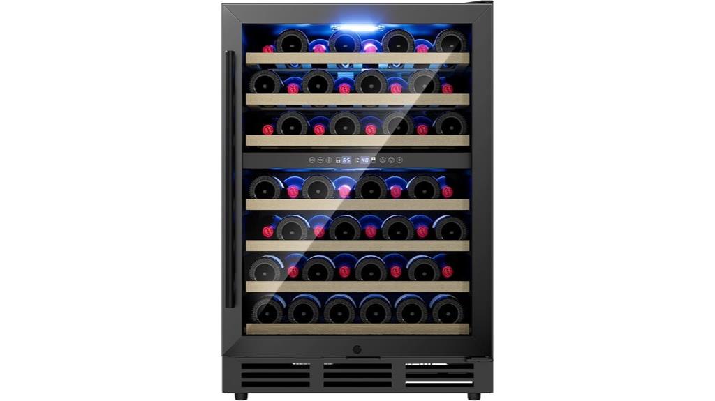 compact dual zone wine fridge