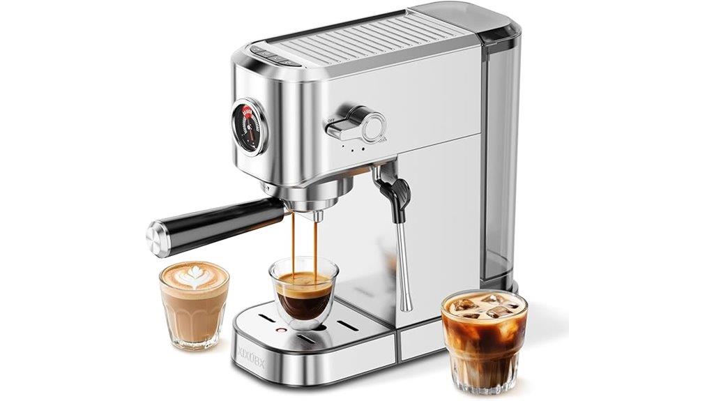 compact stainless steel espresso