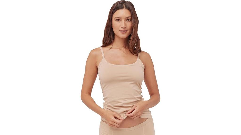 cotton camisole with shelf