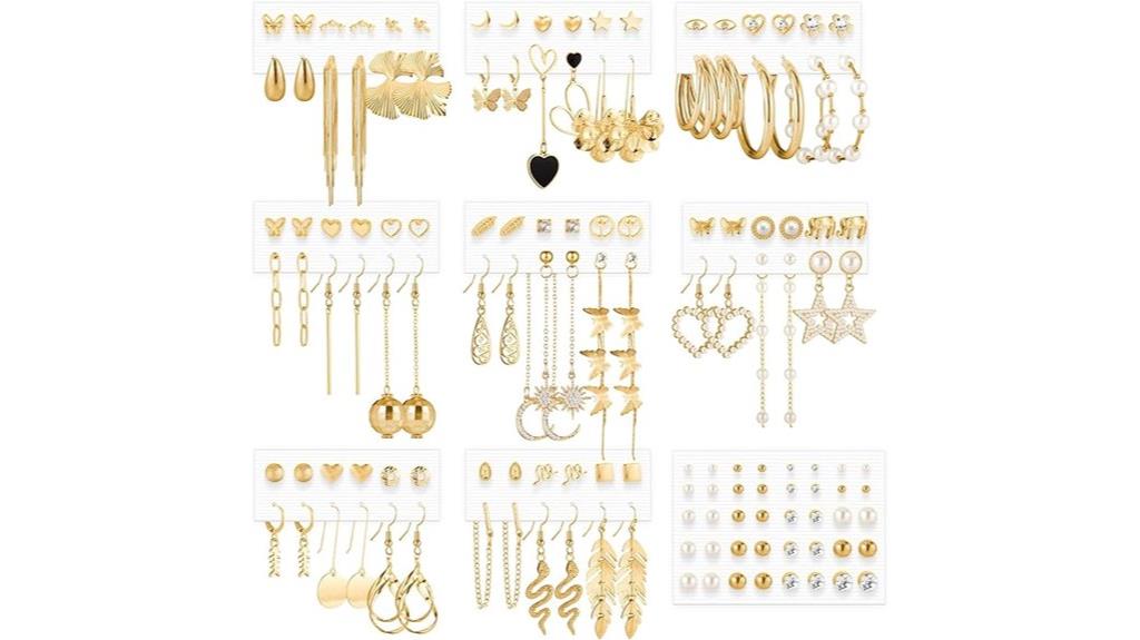 decorative 68 pair earrings