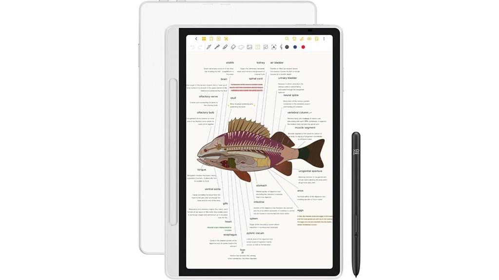 digital notebook with pen