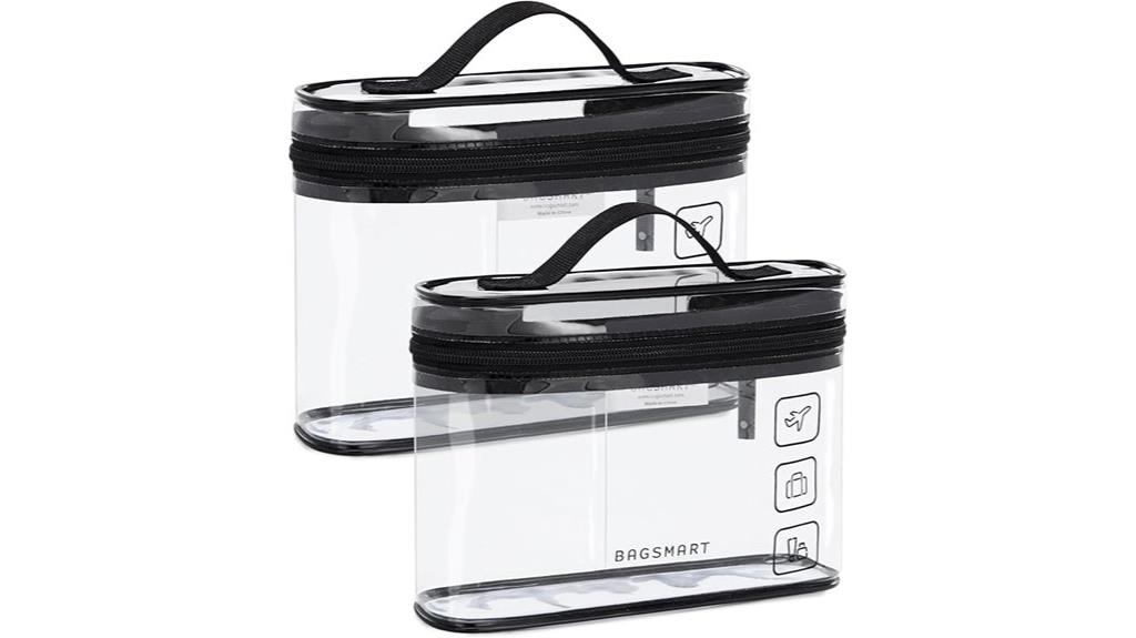 dual clear travel cases