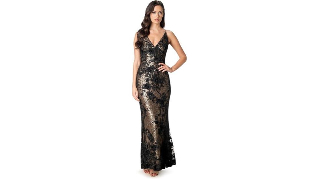 elegant form fitting maxi