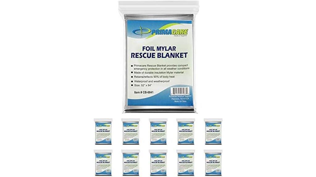 emergency thermal blanket pack