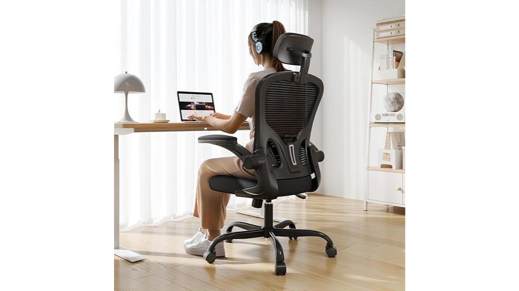 ergonomic flip up armchair