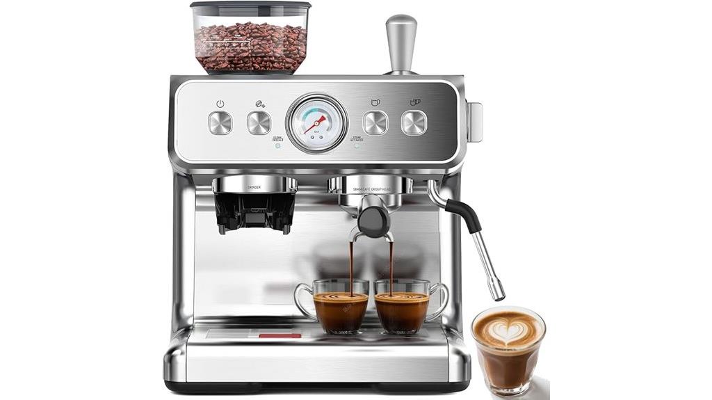 espresso machine with grinder