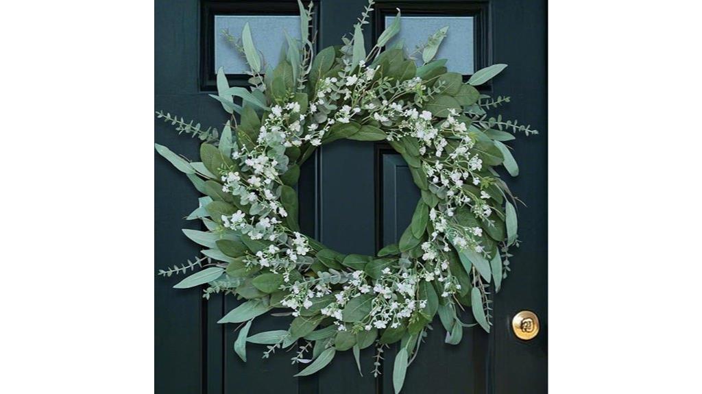 eucalyptus baby s breath wreath