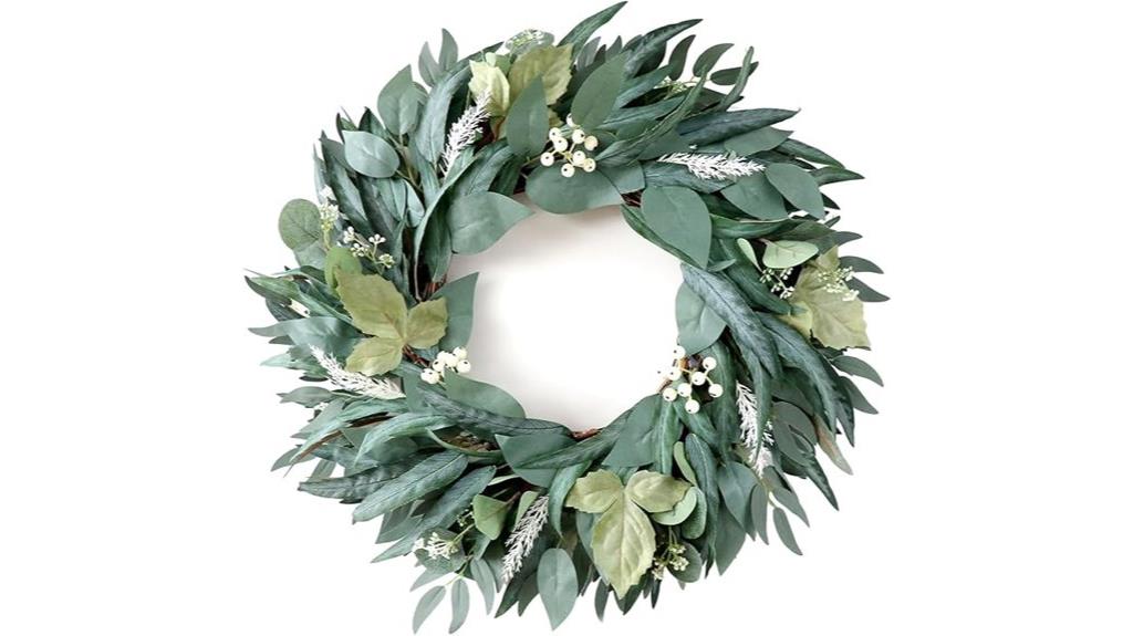 eucalyptus greenery porch wreath