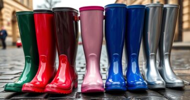 fashionable waterproof rain boots