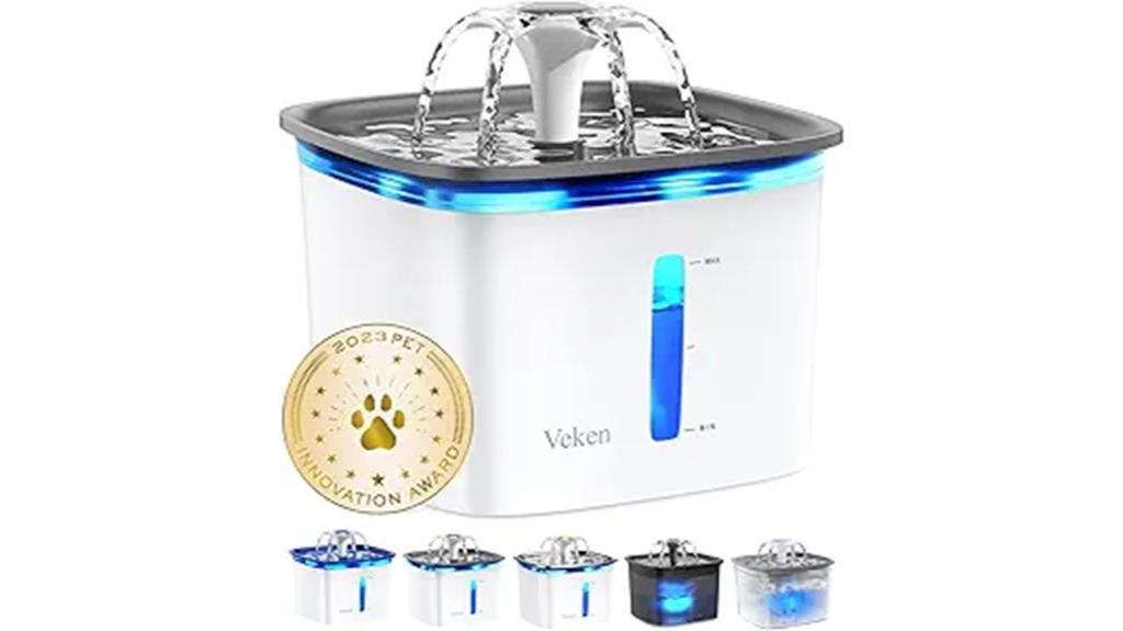 filtered pet water fountain