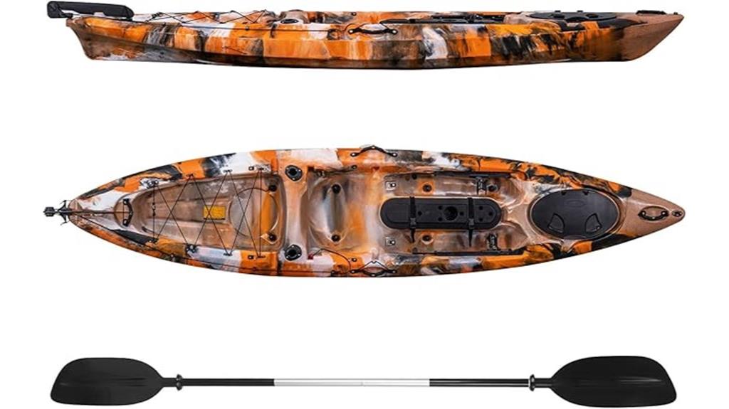 fishing kayak with paddle