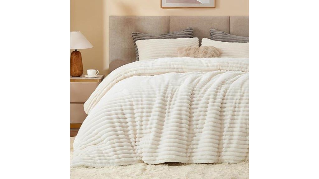 fleece queen comforter set