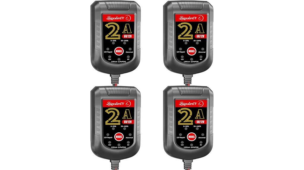 four pack 2a battery chargers