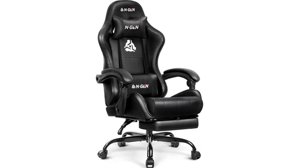 gaming chair with footrest