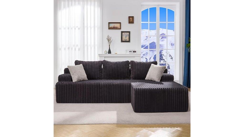 grey stripe sofa sectional
