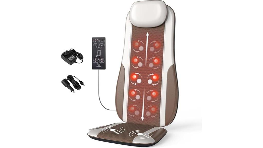 heat vibration back massager