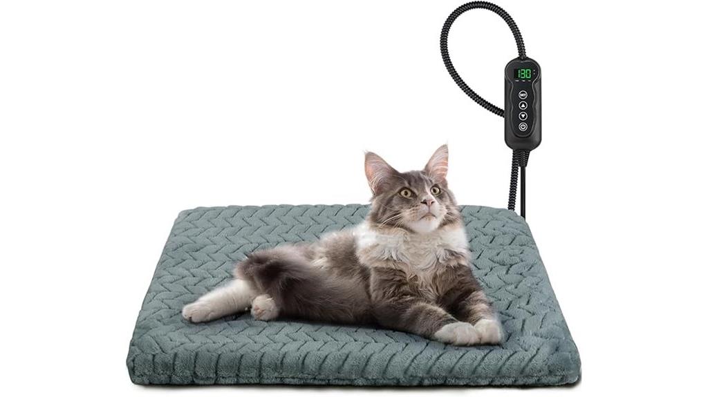heated cat bed with adjustable timer