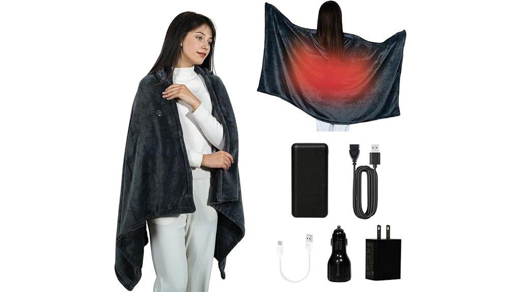 heated hoodie blanket cordless
