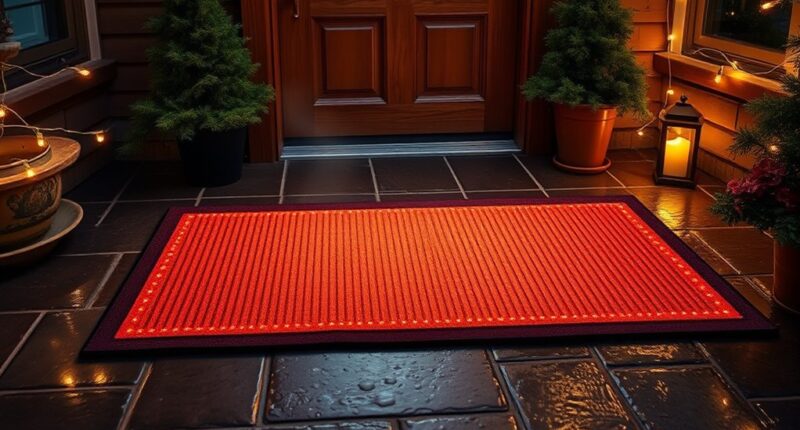 heated outdoor entry mats