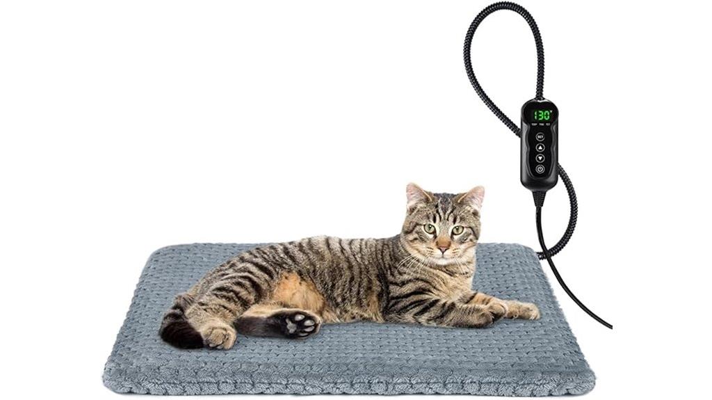 heated pet bed with controls