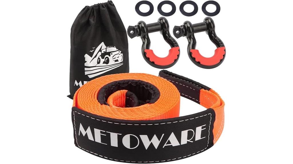 heavy duty recovery tow strap