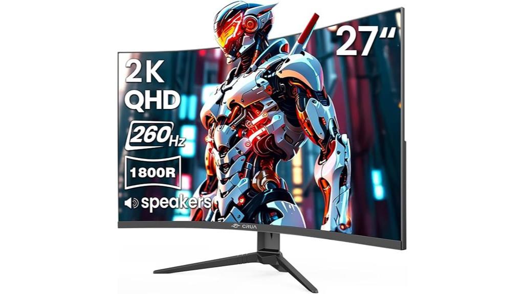 high speed curved gaming monitor
