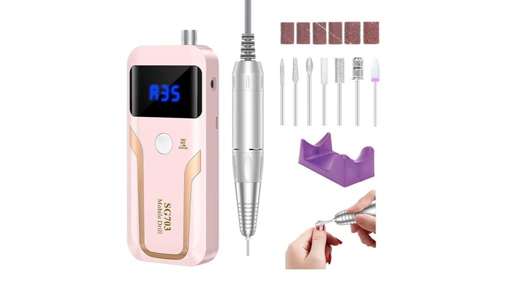 high speed rechargeable nail drill
