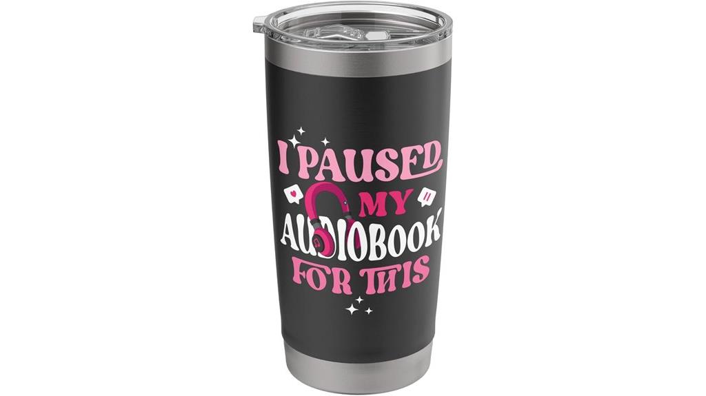 humorous audiobook tumbler fan