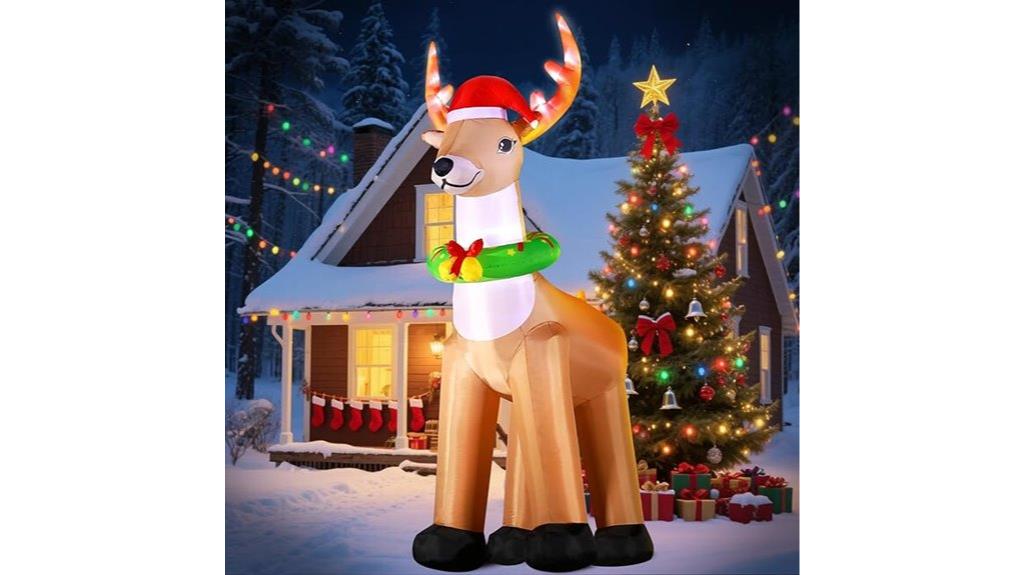 inflatable reindeer yard decor