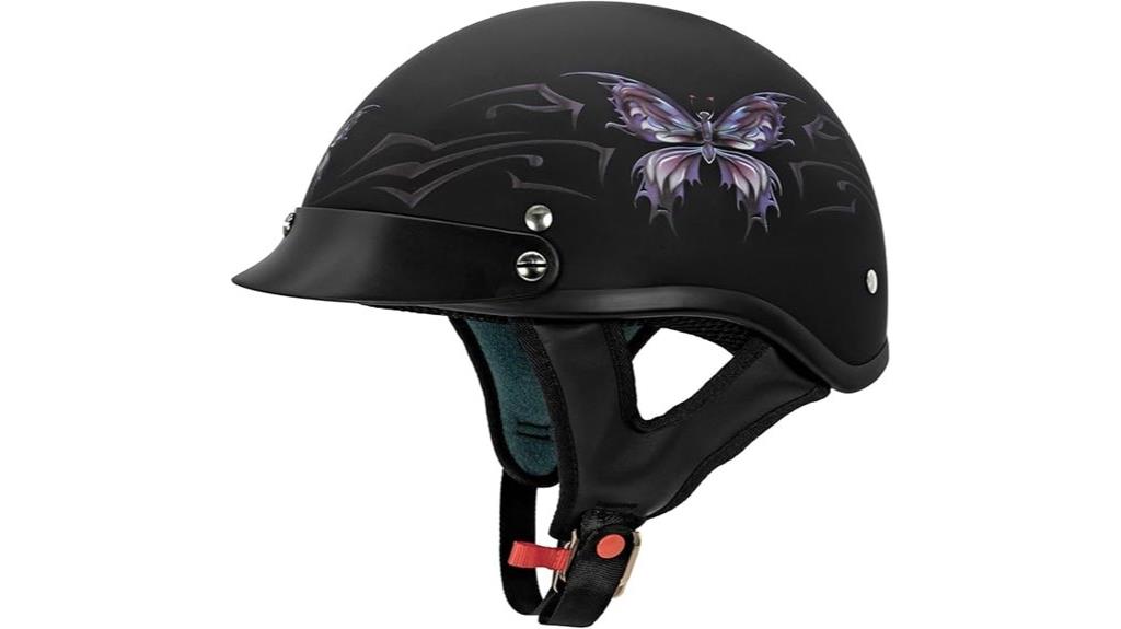 intricate butterfly helmet design