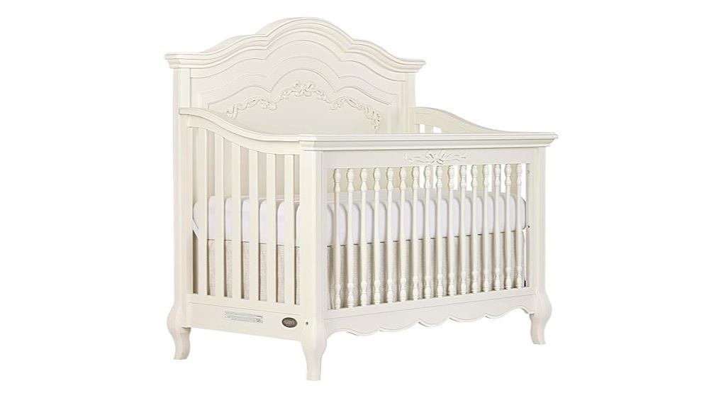 ivory lace baby crib
