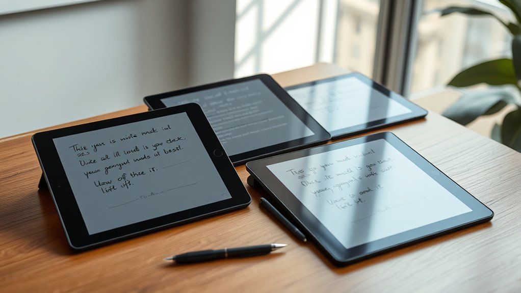 key features for e ink tablets