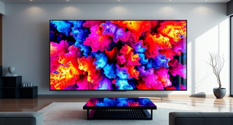 large 116 inch mini led tv