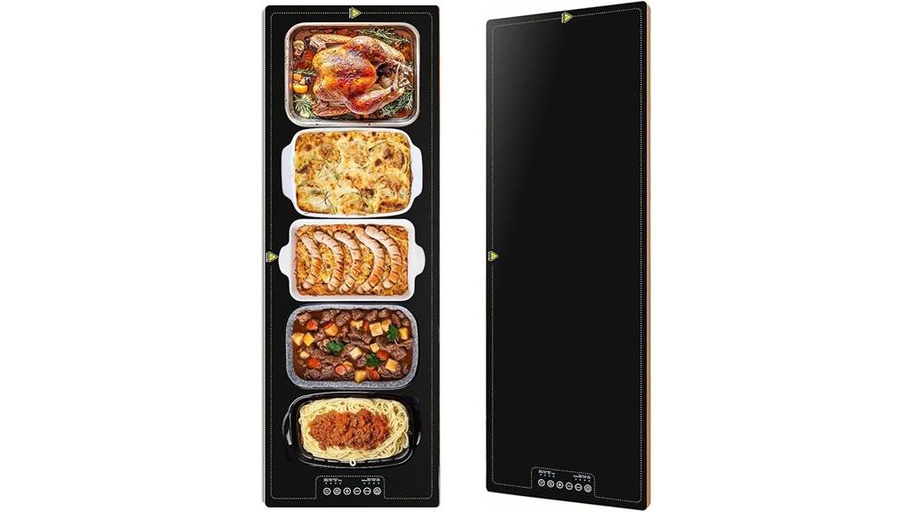 large adjustable food warmer